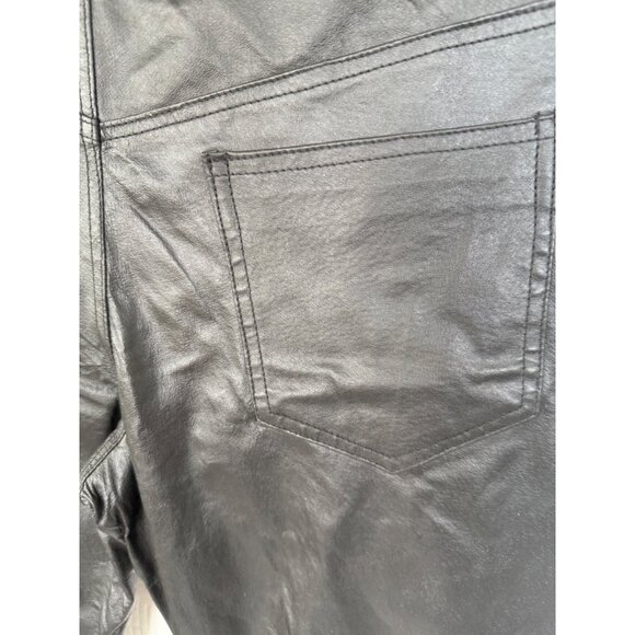 Vintage 90's Bagazio Mens Soft Leather Biker Pants Size 32 - Picture 11 of 16